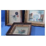 Vintage Framed Pictures-15x13.5, 12x14"
