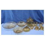 Vintage Federal Glass Madrid Yellow Depression