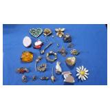 Vintage Costume Jewelry-Pins