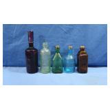 Vintage Colored Glass Jars