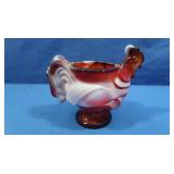 Imperial Glass Slag Rooster Toothpick Holder