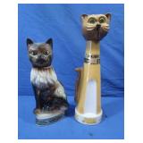 Vintage Jim Beam Cat Decanters