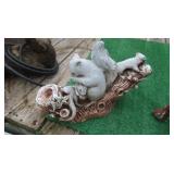 Concrete Squirrel Statue
