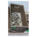 Various Size C-Clamps w/Vintage Wooden Box