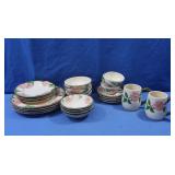 Vintage Franciscan Desert Rose-Plates, Bowls,