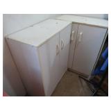 2 White Melamine Cupboards 32"H