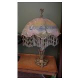 Victorian Beaded Table Lamp w/Metal Base