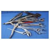 Vise Grips, Channel Locks, Adj Wrenches