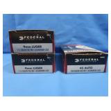100 Federal 9mm Luger, 50-45 Auto Aluminum