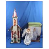 Treetop Fiber Optic Angel 15"H w/Working Lighted