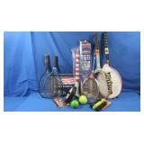 US Flag & Pole, Tennis & Badminton Rackets