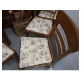 Antique Wooden Table w/Folding Leaf 36x48x30" & 6