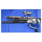 4 Spincast Rods, 2 Reels, Rod Holder