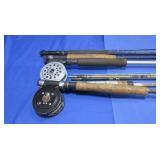 4 Fly Rods, 2 Reels-Martin & Shakespeare