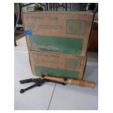 Hand Clay Pigeon Thrower, 2 Cases Remington