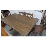 Trestle Table & 4 Chairs 36x60x28"