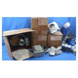 NIB Light Fixtures, Light Bulbs, Trims