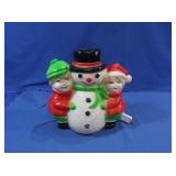Vintage Blow Mold Snowman/Children (lighted)
