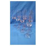 8 Light Purple Tinted Champagne Flutes
