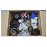 Saw Blades, Nails, Funnel, Carpenters Pouch &