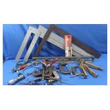 Level, Squares, Coping Saw, C-Clamps & more