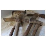 Shovel, Axe, 2 Mattocks
