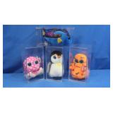 Ty Beanies w/cases-Ty Beanie-Ollie, Aqua, Pongo,