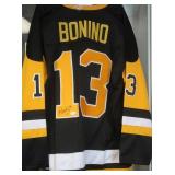 Bonino Penguins Autogaphed Jersey Certified-XL