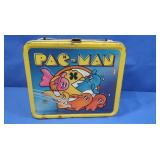 Metal Pac-Man Lunchbox w/Thermos-1982