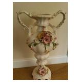 Ivory Capodimonte w/handles-28.5"Hx17.5"W(handles)