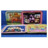 Metal Dining Trays-Peanuts, Smurfs, ET, Clubhouse
