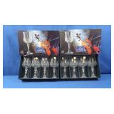 8 Longchamp Crystal Goblets in Box
