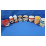 Vintage Cartoon Character Cups, Dino, Fred