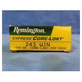 20 Rds. Remington 120gr  243 Winchester Reloads