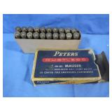 20 Rds. Peters 8mm Mauser 170gr