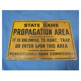 PA Game Commission Metal Sign-12"x8"