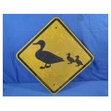 Duck Crossing Metal Sign-24"