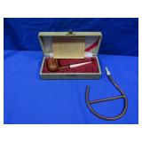 Vintage Engraved Briar Pipe&Vintage Metal