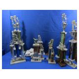 2 Boxes of Trophies-mostly Dog Hunting