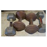 4 Dumbbells-2 15lb, 2 Sand 6.6lbs