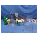 Water Pitcher, Glasses, Cups