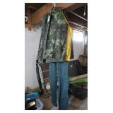 Camo Coat-Sz L, Pants, Rain Jacket, Fishing Vest,