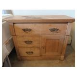 Vintage Wooden Nightstand w/3 Drawers