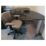 Computer Desk w/Office Chair-35"Hx57"x48" Corner