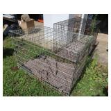 2 Metal Dog Crates-30.5"Hx40"Lx28"W, 28"Hx42"Lx25"