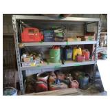 Lg Metal Shelf w/Wood Shelves-77"Lx24"Dx72"H