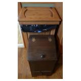 Wooden Trash Can-18.25Lx16.25Wx34.75"H, Wooden