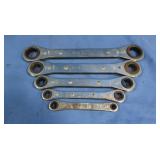 5 Craftsman Ratcheting Metric Wrenches