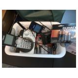 Office Lot-Phone, Batteries, Lock Box,Surge