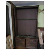 Wooden Gun Cabinet w/Shelves in Bottom